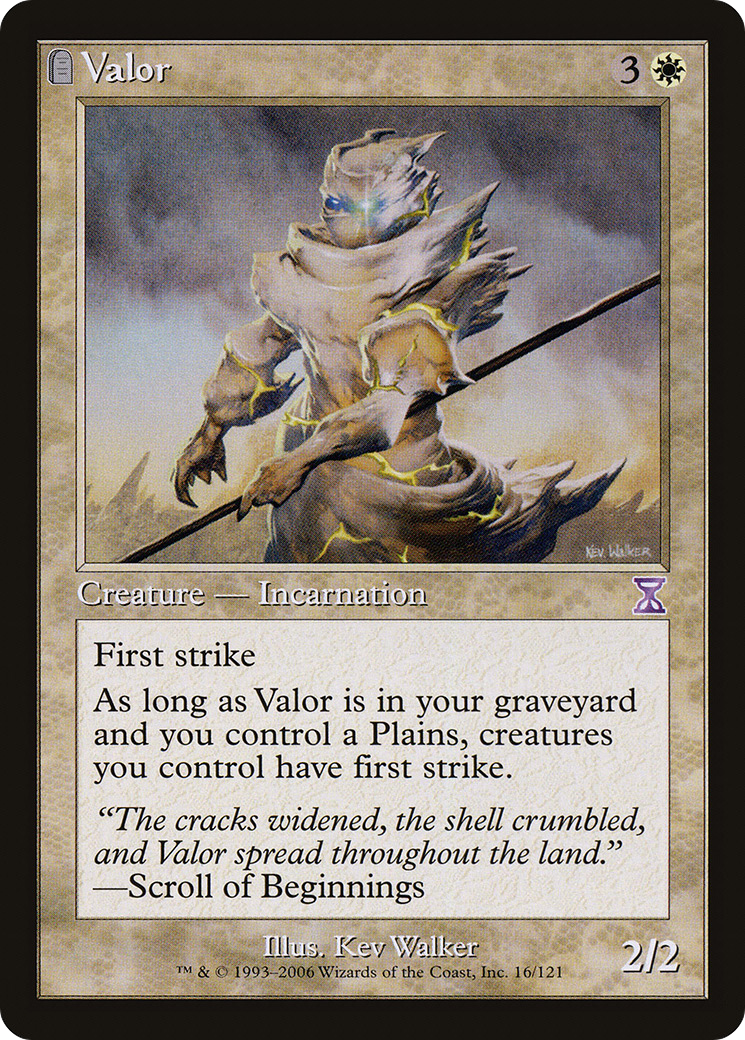 Valor (TSB-016) - Time Spiral Timeshifted: (tombstone)