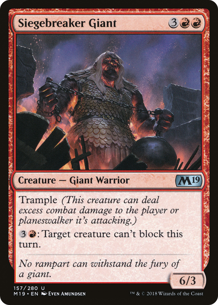 Siegebreaker Giant (M19-157) - Core Set 2019 Foil
