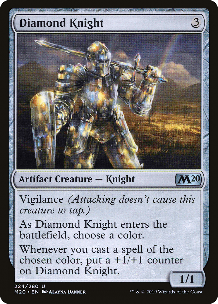 Diamond Knight (M20-224) - Core Set 2020 Foil