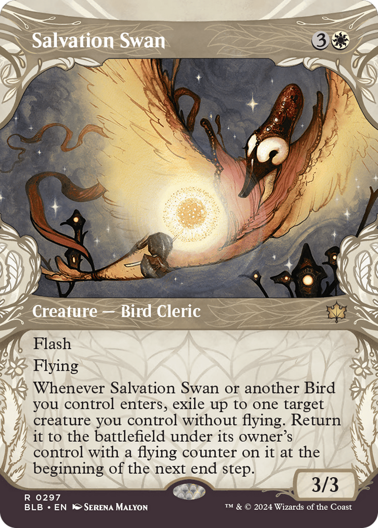 Salvation Swan (BLB-297) - Bloomburrow: (Showcase) (Borderless) Foil