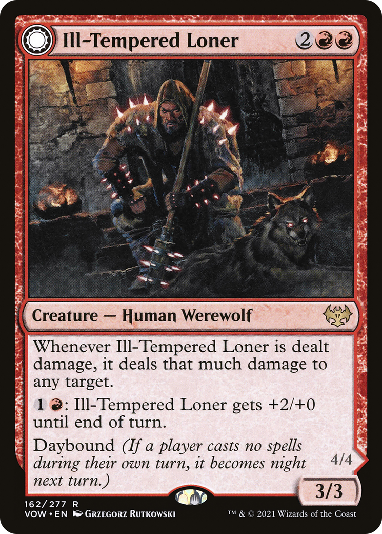 Ill-Tempered Loner // Howlpack Avenger (VOW-162) - Innistrad: Crimson Vow: (Double Faced Transform)