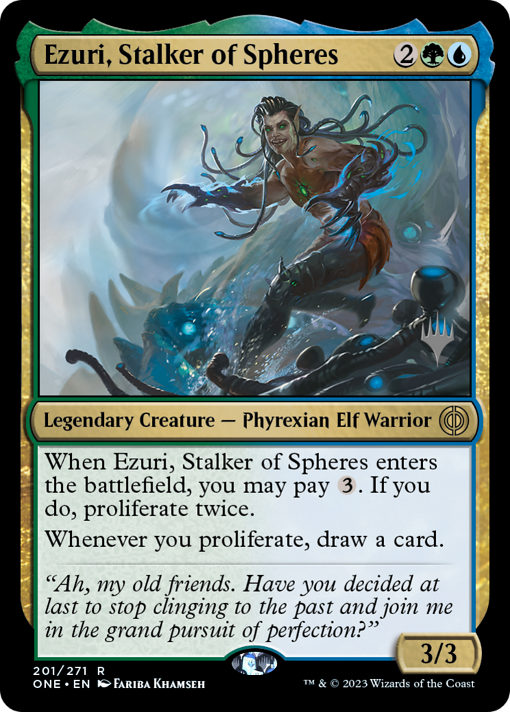 Ezuri, Stalker of Spheres (PPONE-201P) - Phyrexia: All Will Be One Promos