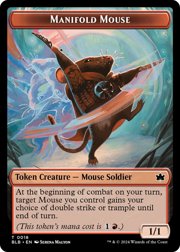 Manifold Mouse (BLB-018) - Bloomburrow Tokens Foil