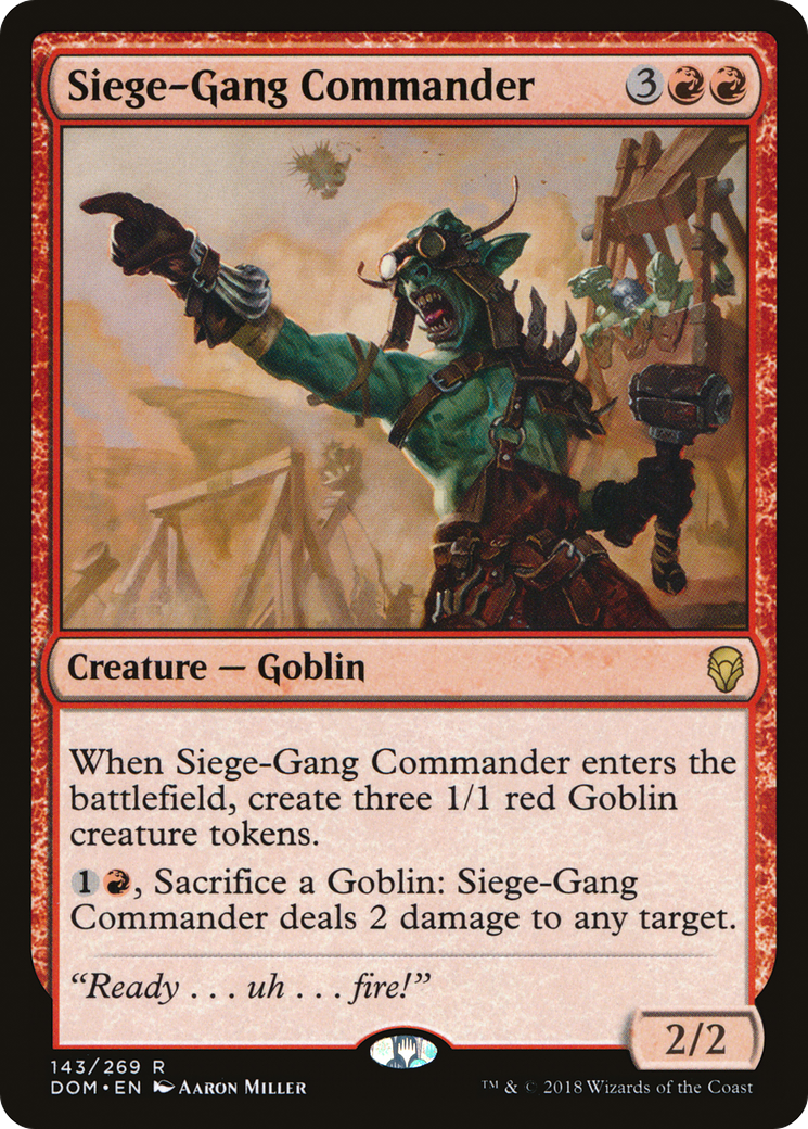 Siege-Gang Commander (DOM-143) - Dominaria