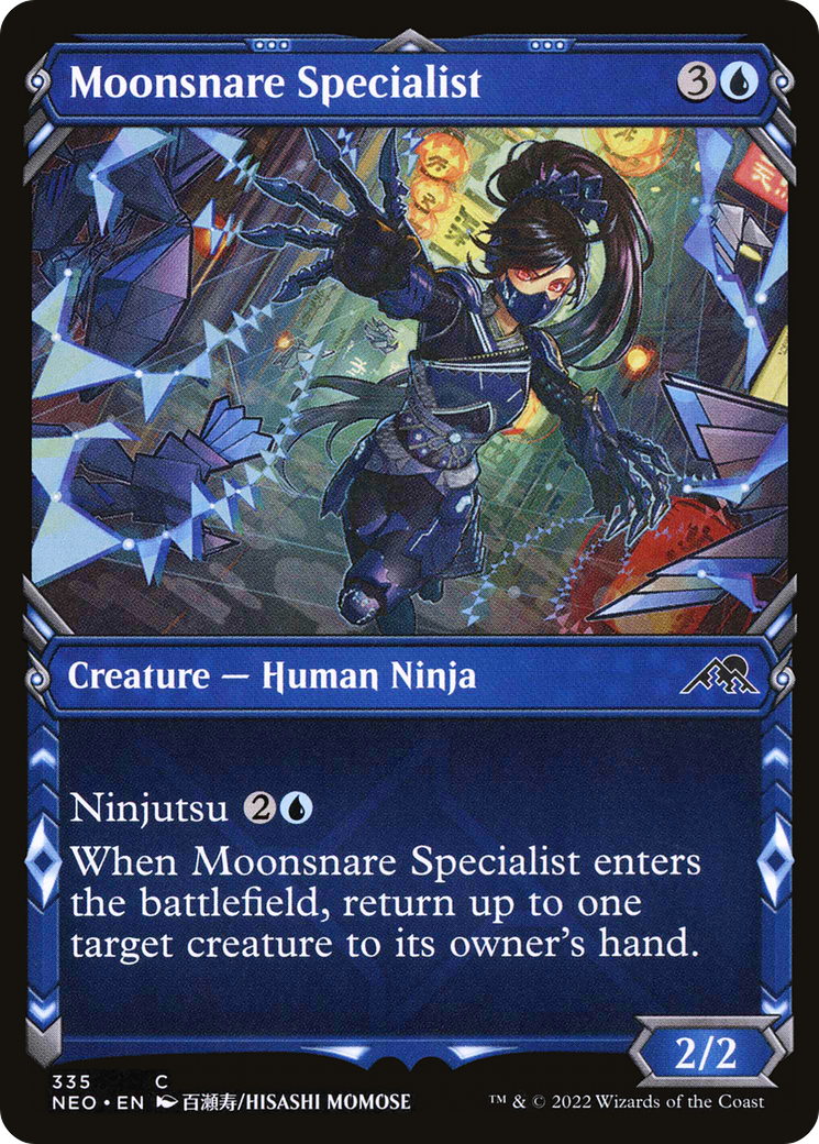 Moonsnare Specialist (NEO-335) - Kamigawa: Neon Dynasty: (Showcase) Foil