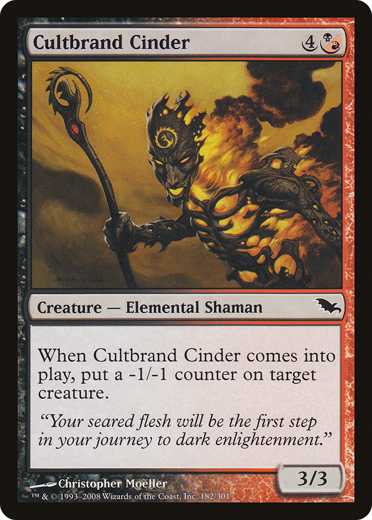 Cultbrand Cinder (SHM-182) - Shadowmoor Foil