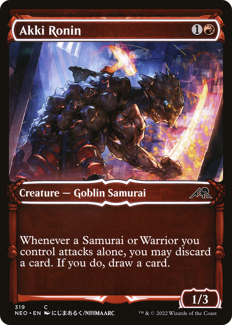 Akki Ronin (NEO-319) - Kamigawa: Neon Dynasty: (Showcase)