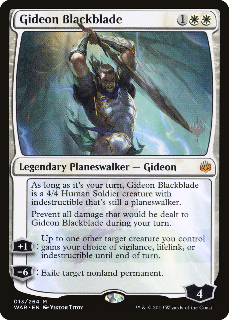 Gideon Blackblade (PPELD-13P) - War of the Spark Promos Foil