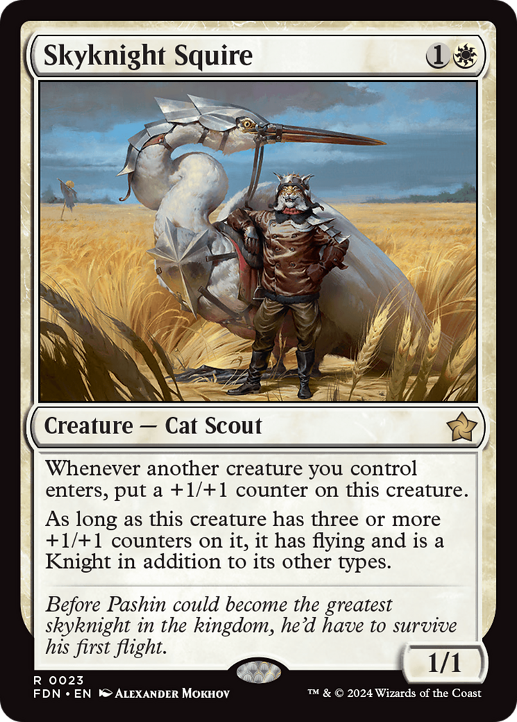 Skyknight Squire (FDN-023) - Foundations Foil
