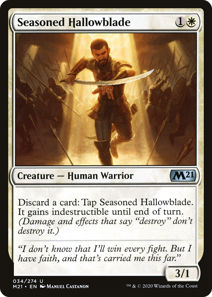 Seasoned Hallowblade (M21-034) - Core Set 2021